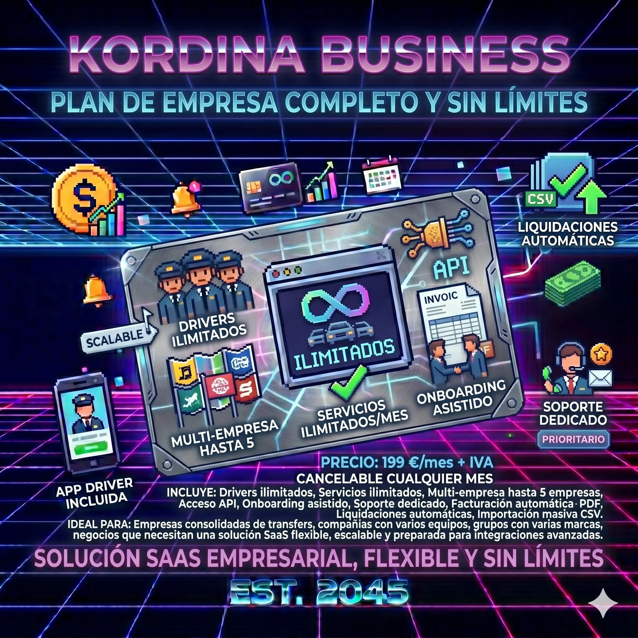 Kordina Business | SaaS para empresas de transfer | Drivers y servicios ilimitados
